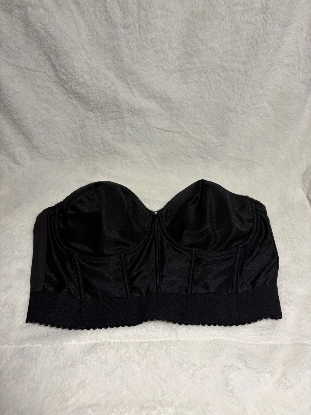 Dominique Black Strapless Longline Bustier Bra